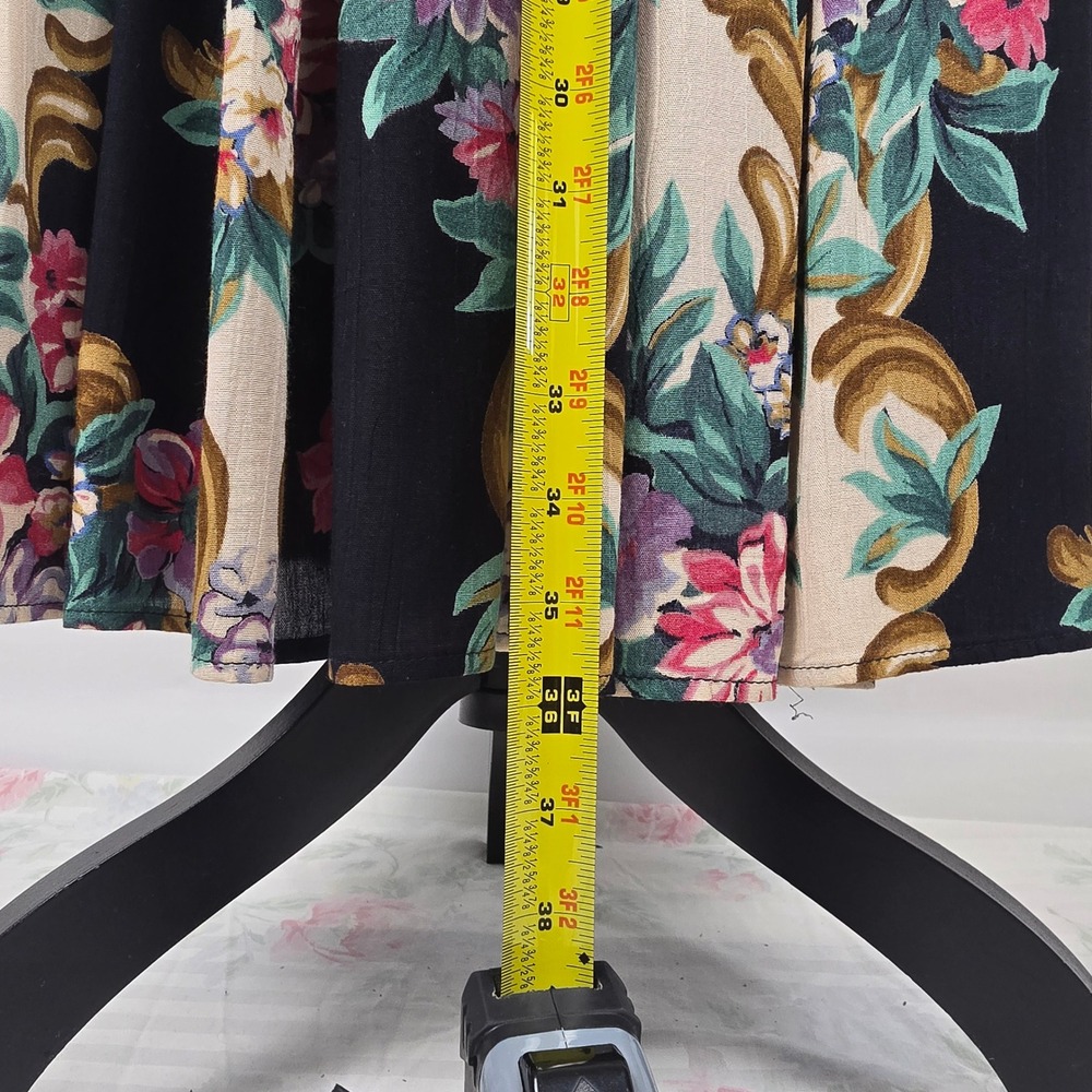 Gorgeous Vintage Carole Little Floral Mixed Print Set Blazer 10 Maxi Skirt 8 - Picture 7 of 16